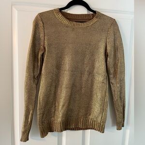 Rock & Republic Metallic Gold Women's Sweater